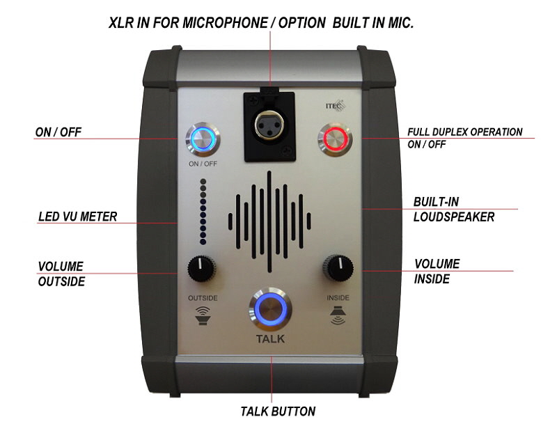 DESKTOP COUNTER CALL STATION IC-1-FULL DUPLEX DESCRIPTION